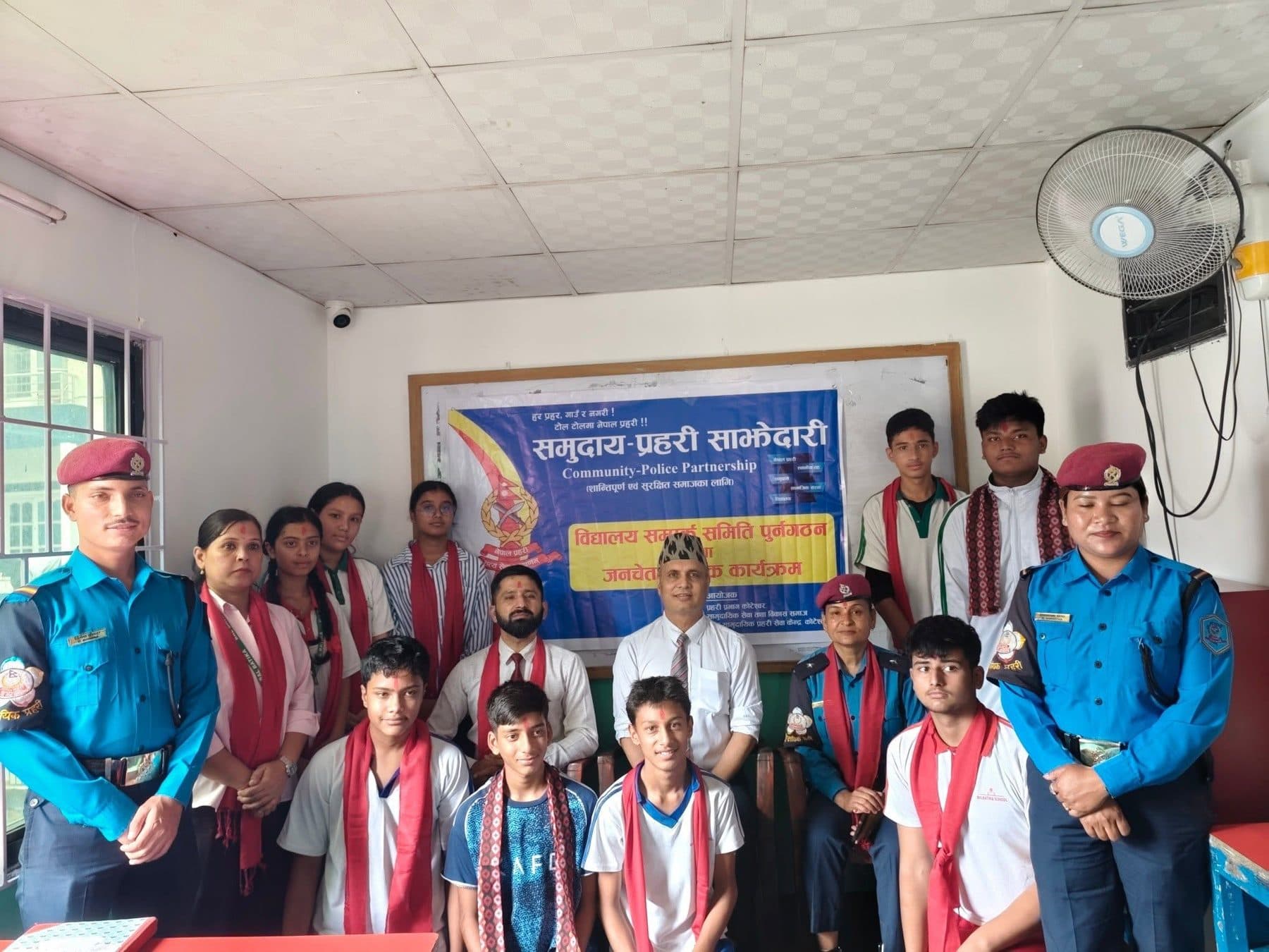 Bal Batika students with Community Police representatives